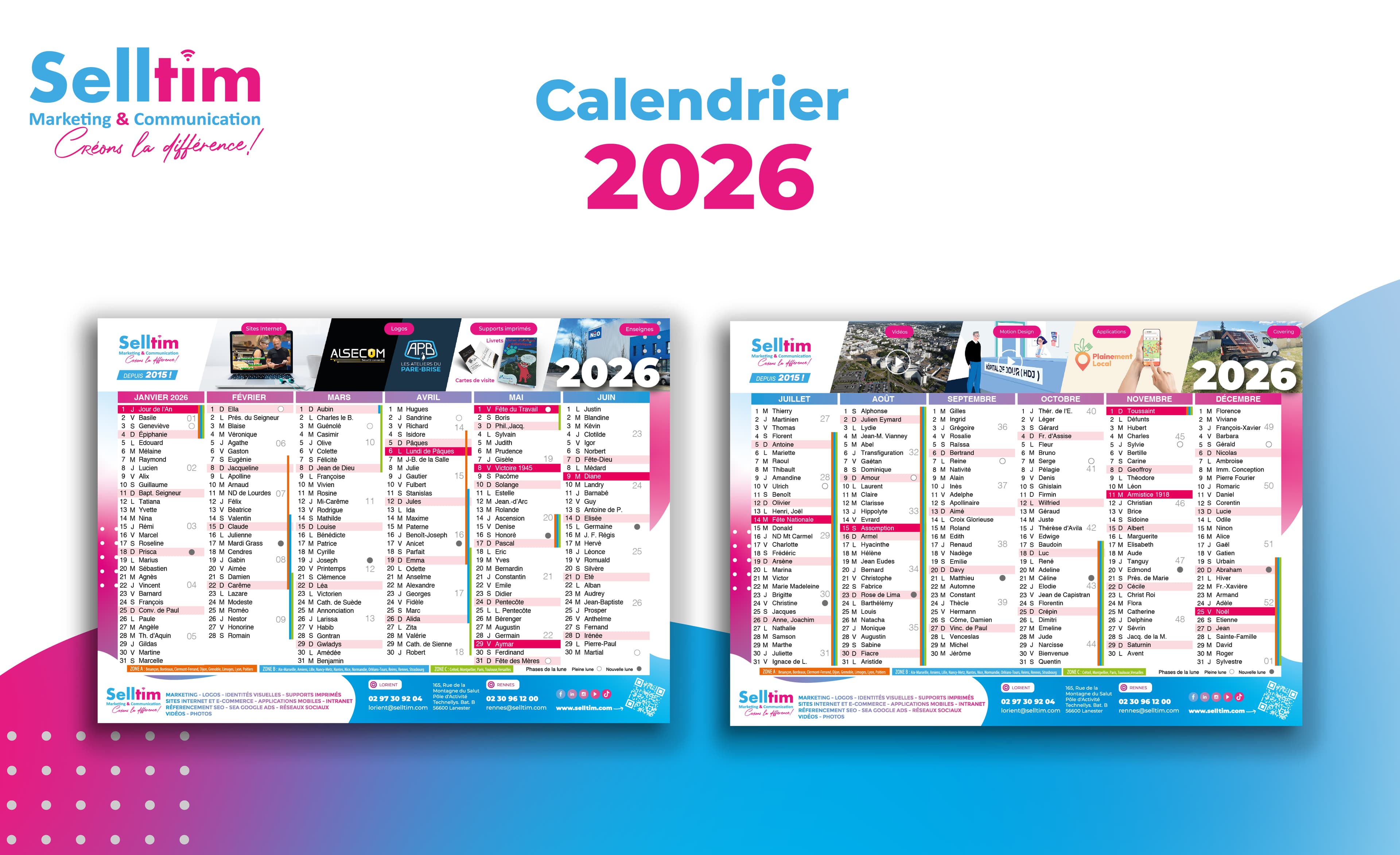 Calendrier 2026