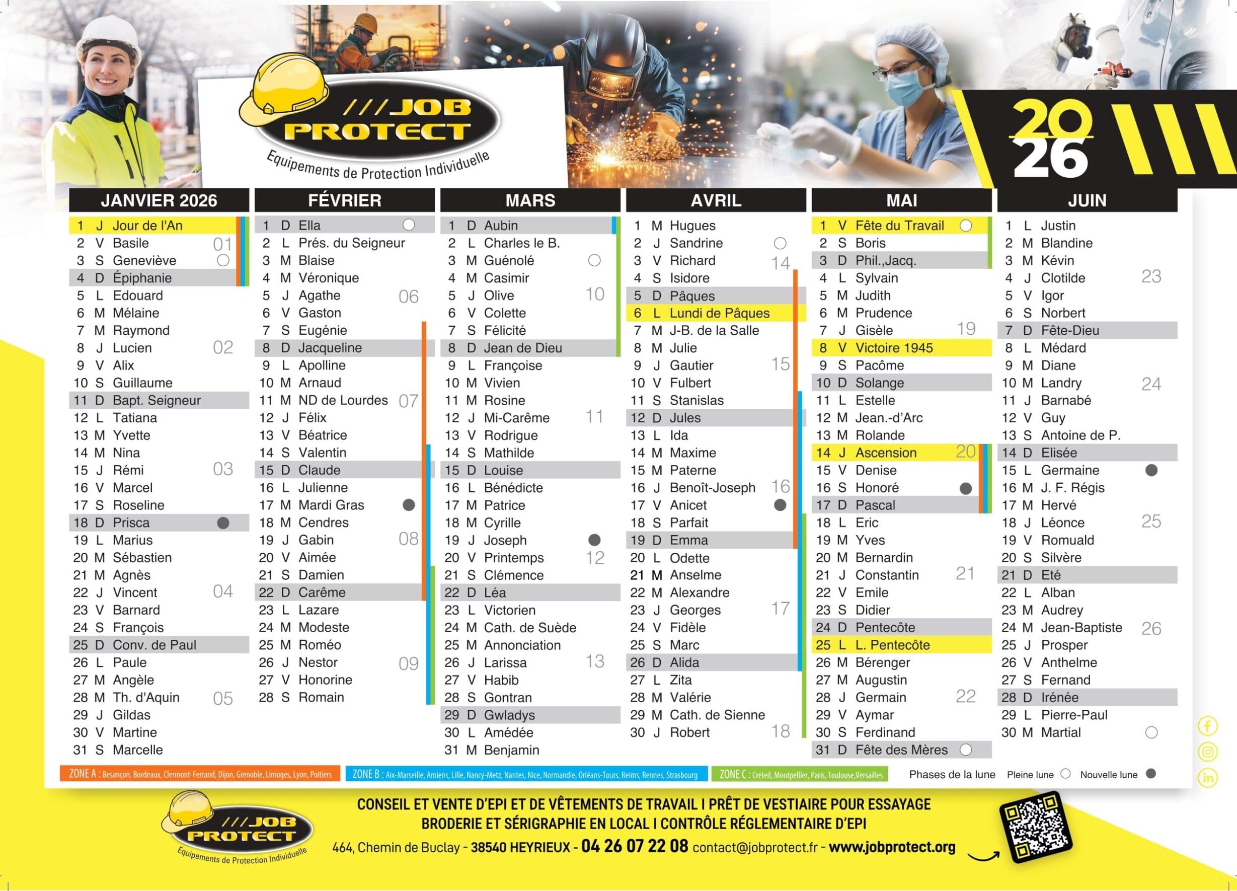 Safety Ouest : Calendrier 2026