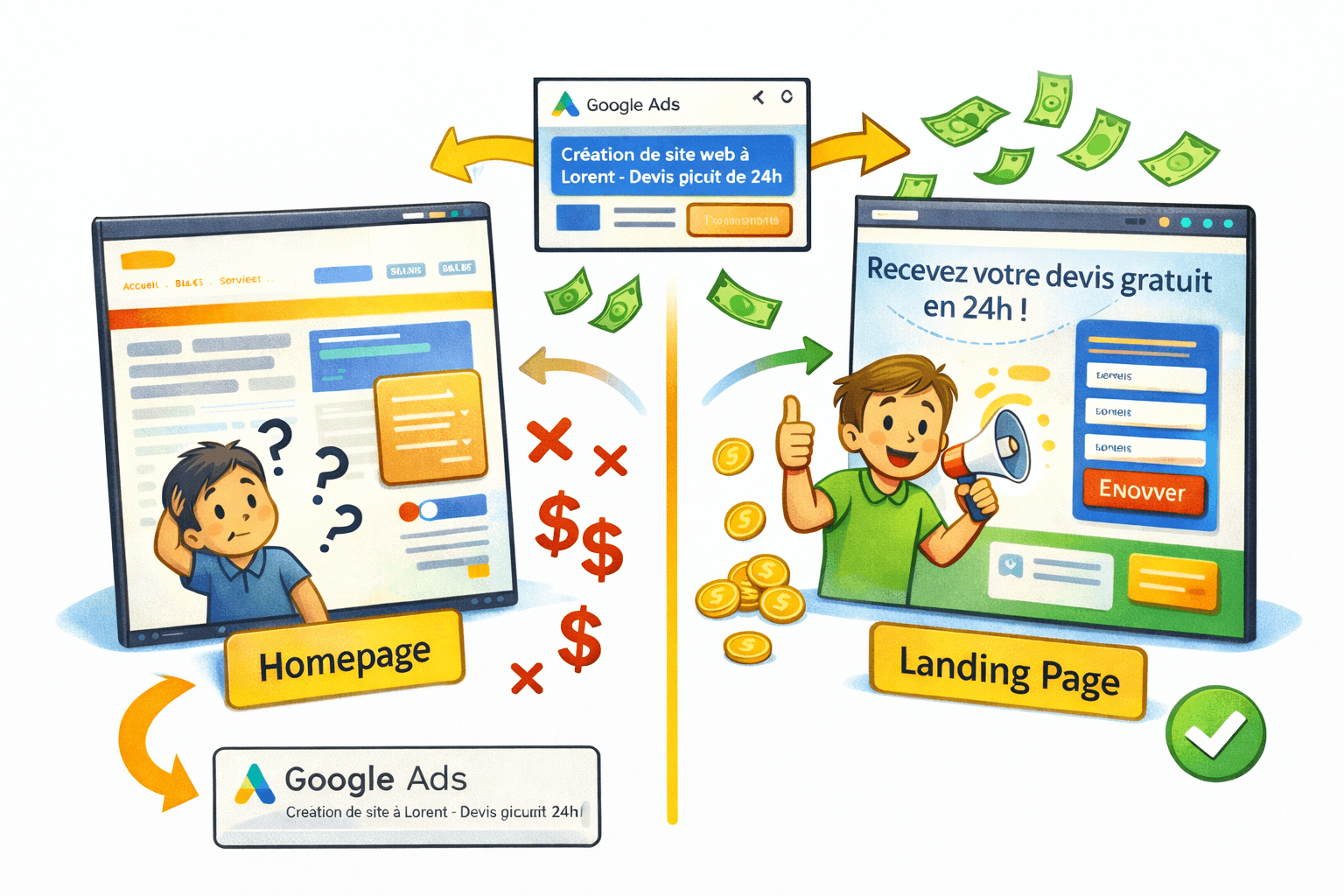 Landing page vs page d'accueil : quelle différence et laquelle utiliser ?